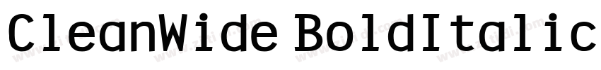 CleanWide BoldItalic字体转换